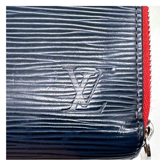 Louis Vuitton Blue & Red Epi Wallet Silver Hardware EUC - Picture 3 of 12